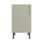 Pre Assembled Modern 500mm fitted kitchen base unit matt sage green