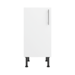 Pre Assembled Modern 400mm fitted kitchen base unit matt white