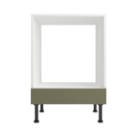 Pre Assembled Modern Base Single Oven Housing Fitted Kitchen Unit Matt Agave Green