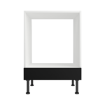 Pre Assembled Modern Base Single Oven Housing Fitted Kitchen Unit Matt Black