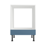 Pre Assembled Modern Base Single Oven Housing Fitted Kitchen Unit Matt Misty Blue