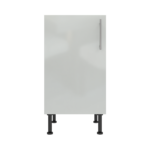 Pre Assembled Modern 450mm fitted kitchen base unit light grey gloss