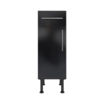 Pre Assembled Modern Base Drawerline 300mm Fitted Kitchen Unit Black Gloss