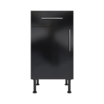 Pre Assembled Modern Base Drawerline 450mm Fitted Kitchen Unit Black Gloss