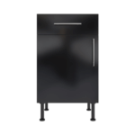 Pre Assembled Modern Base Drawerline 500mm Fitted Kitchen Unit Black Gloss