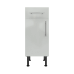 Base Drawerline 350 Assembled Kitchen Unit Gloss light grey