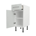 Base Drawerline 350 Assembled Kitchen Unit Gloss light grey