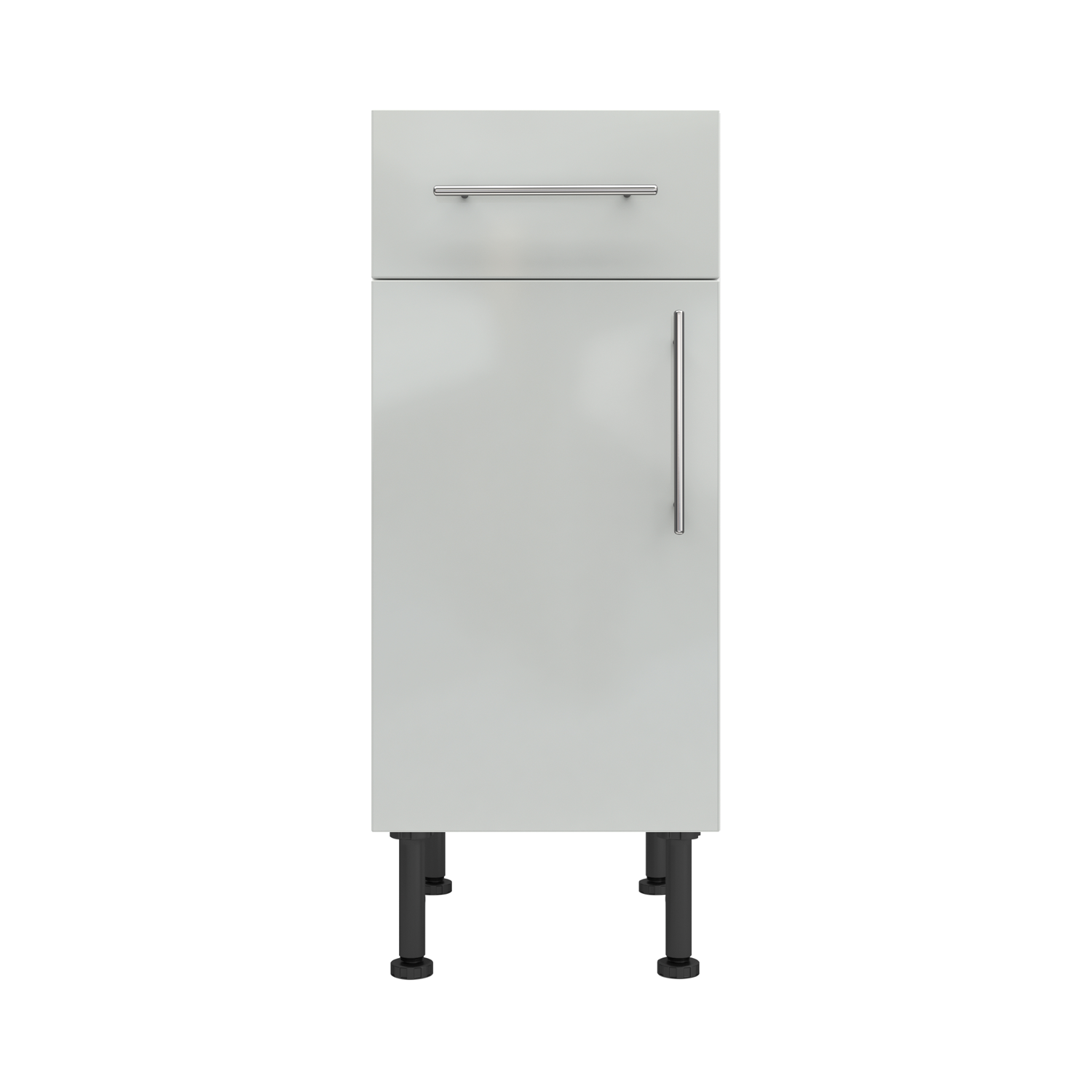 Base Drawerline 350 Assembled Kitchen Unit Gloss light grey