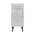 Base Drawerline 400 Assembled Kitchen Unit Gloss light grey