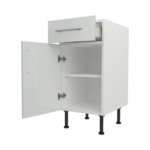 Base Drawerline 400 Assembled Kitchen Unit Gloss light grey
