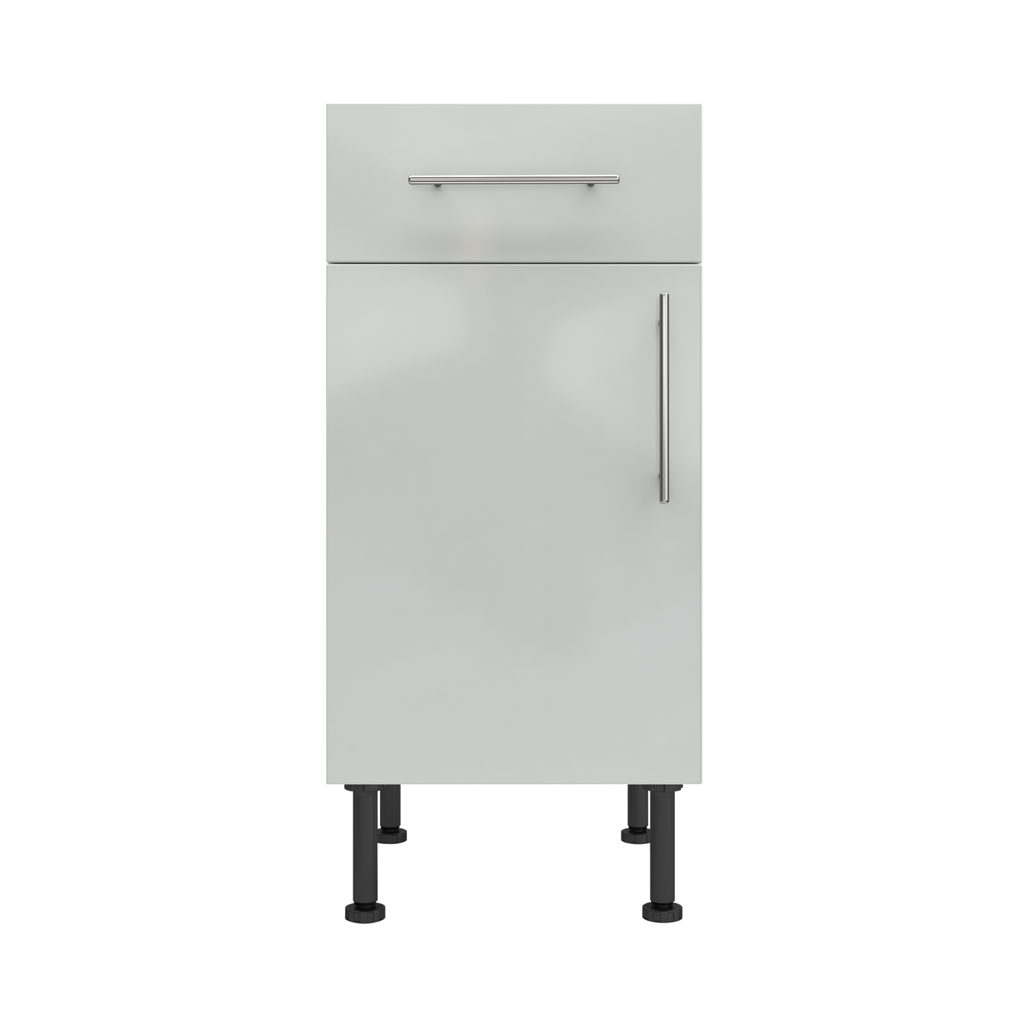 Base Drawerline 400 Assembled Kitchen Unit Gloss light grey