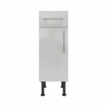 Base Drawerline 300 Assembled Kitchen Unit Gloss light grey