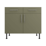 Base Drawerline 1000 Assembled Kitchen Unit Agave green