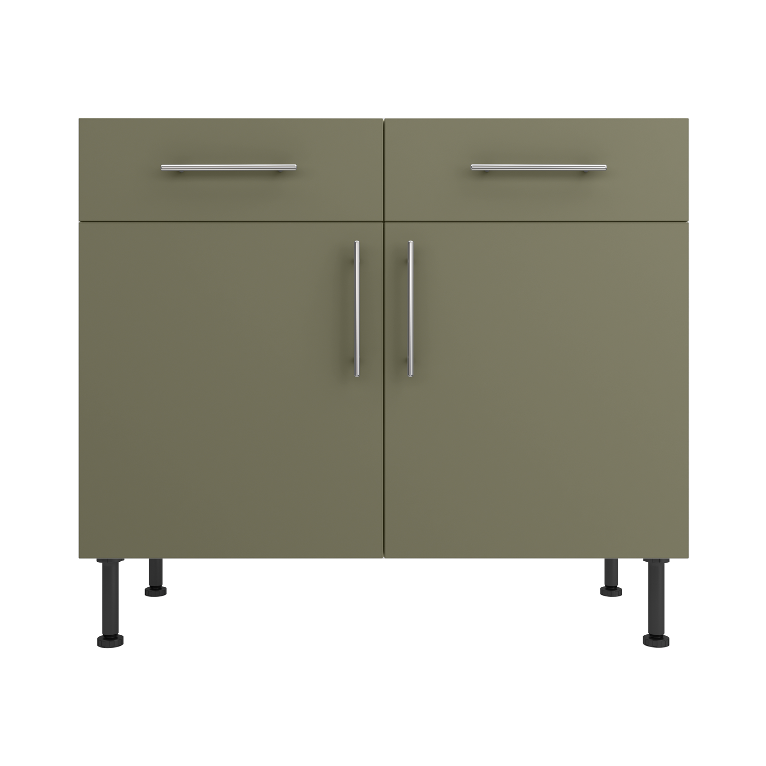Base Drawerline 1000 Assembled Kitchen Unit Agave green