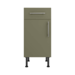 Base Drawerline 400 Assembled Kitchen Unit Agave green