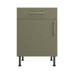 Base Drawerline 600 Assembled Kitchen Unit Agave green