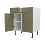 Base Drawerline 700 Assembled Kitchen Unit Agave green