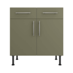Base Drawerline 800 Assembled Kitchen Unit Agave green