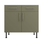 Base Drawerline 900 Assembled Kitchen Unit Agave green