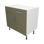 Base Drawerline 900 Assembled Kitchen Unit Agave green