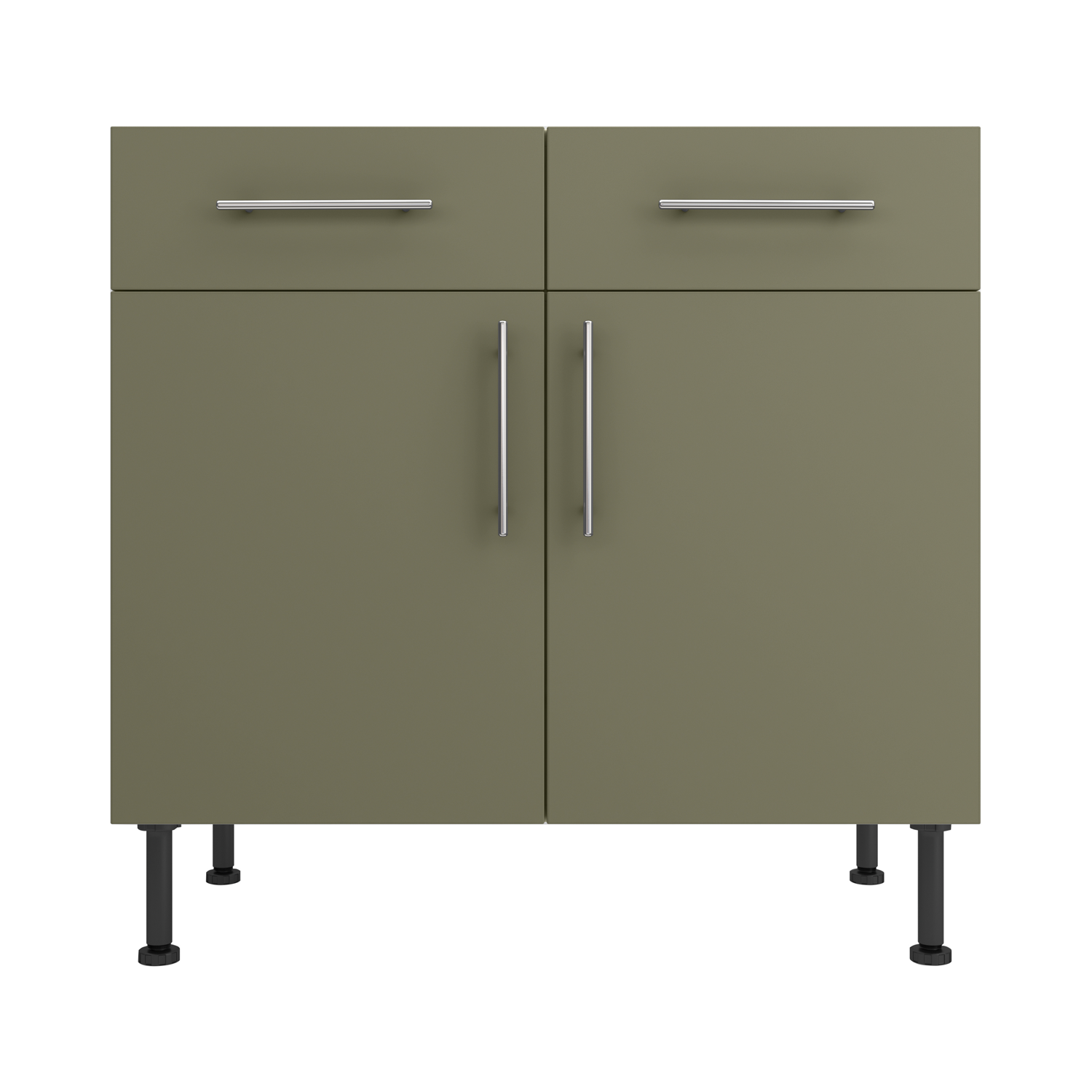 Base Drawerline 900 Assembled Kitchen Unit Agave green