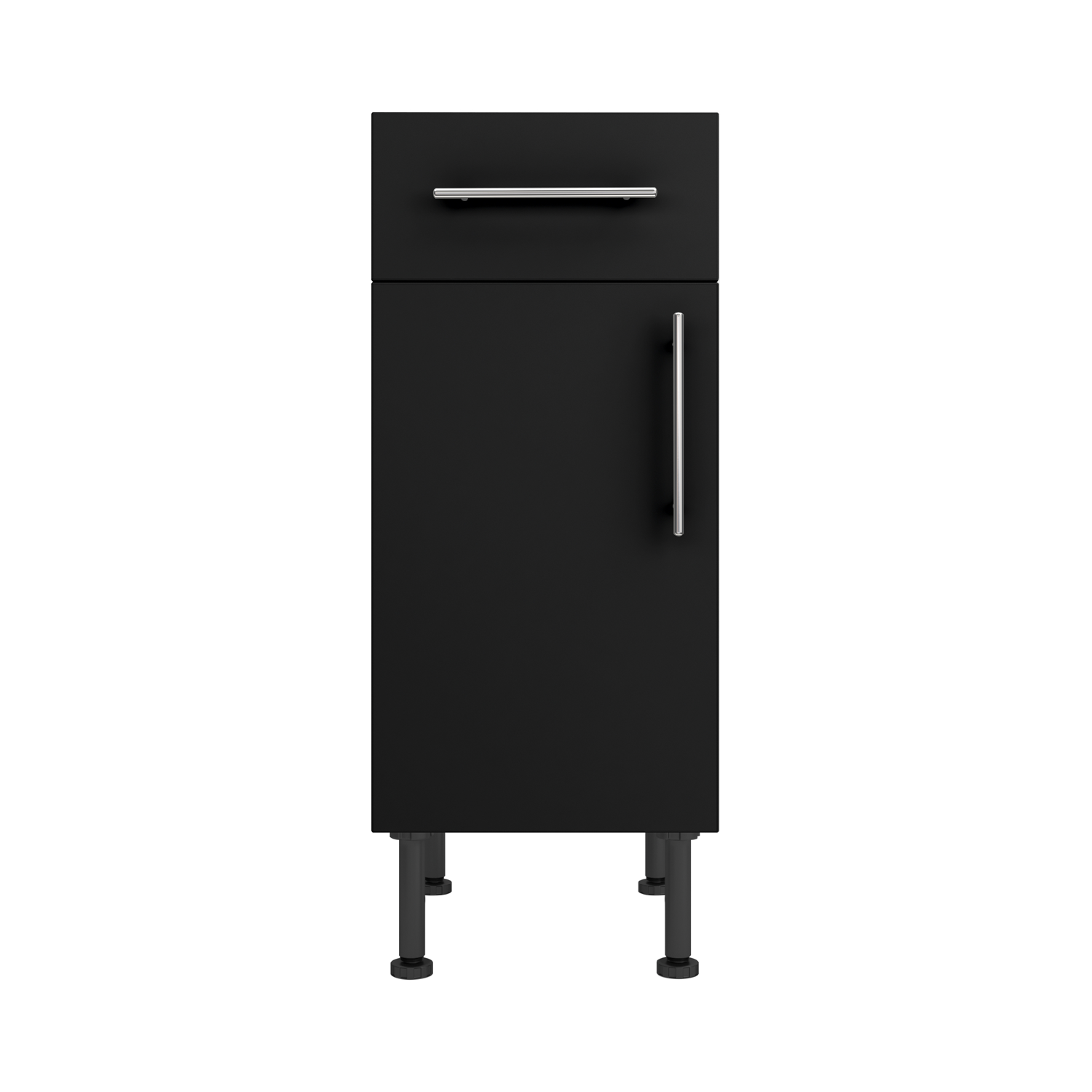 Base Drawerline 350 Assembled Kitchen Unit Matt Black