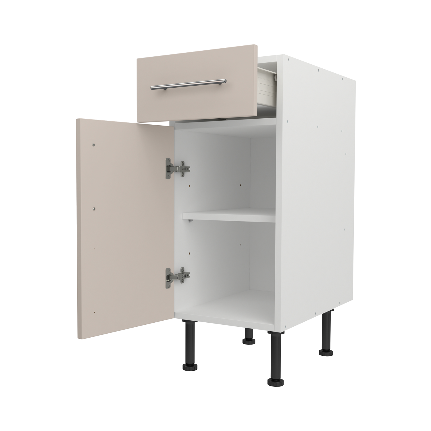Base Drawerline 350 Assembled Kitchen Unit Matt Cashmere