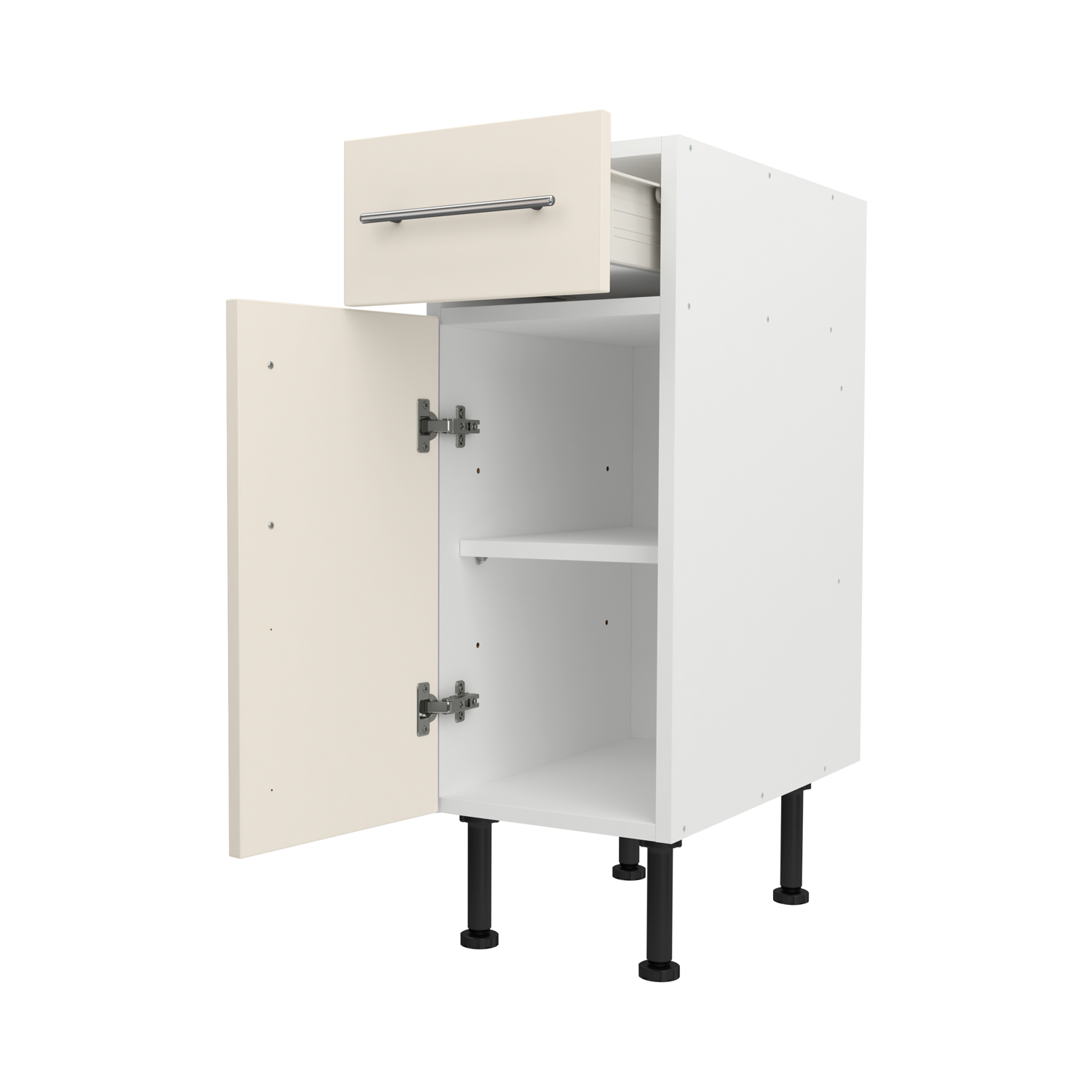 Base Drawerline 300 Assembled Kitchen Unit matt cream