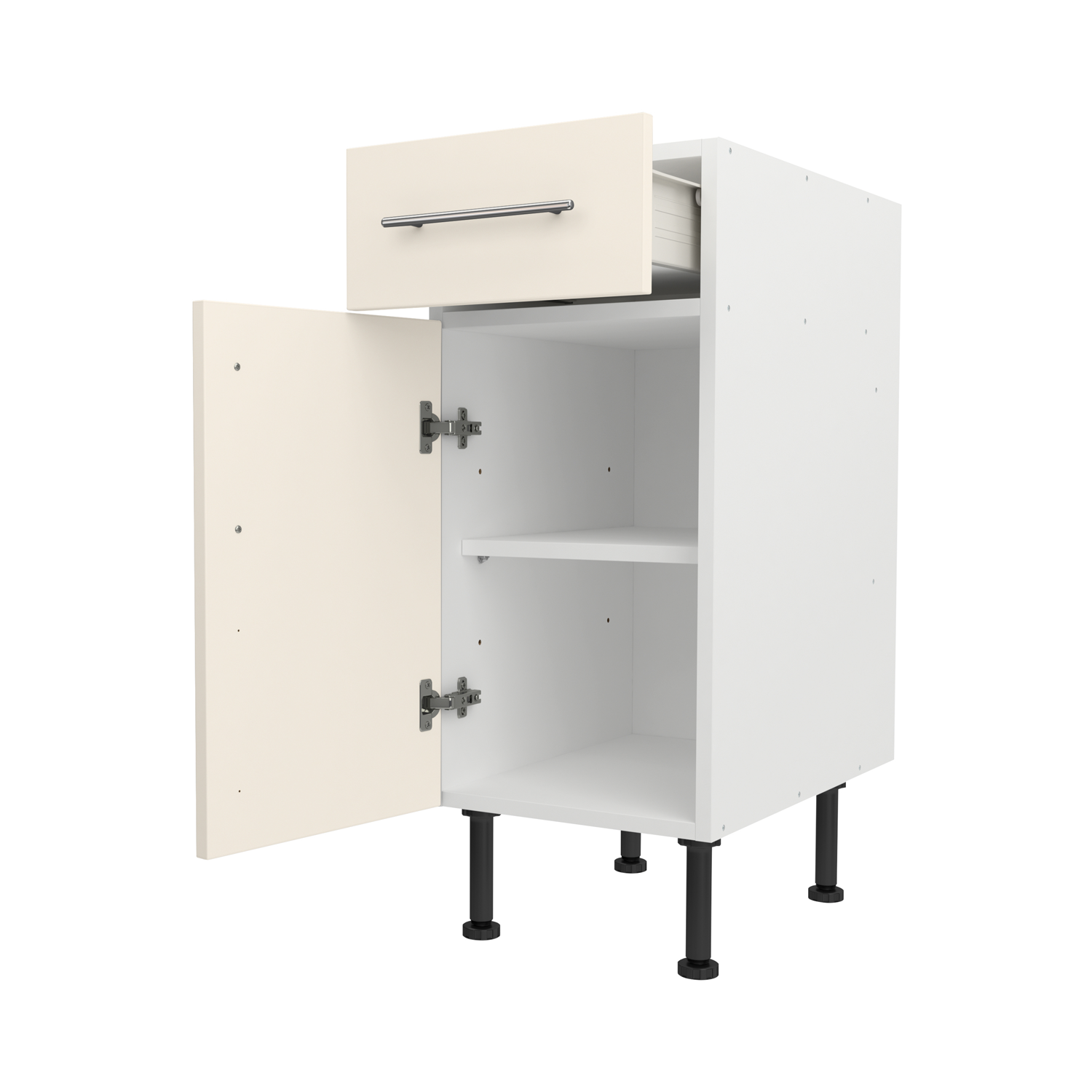 Base Drawerline 350 Assembled Kitchen Unit matt cream