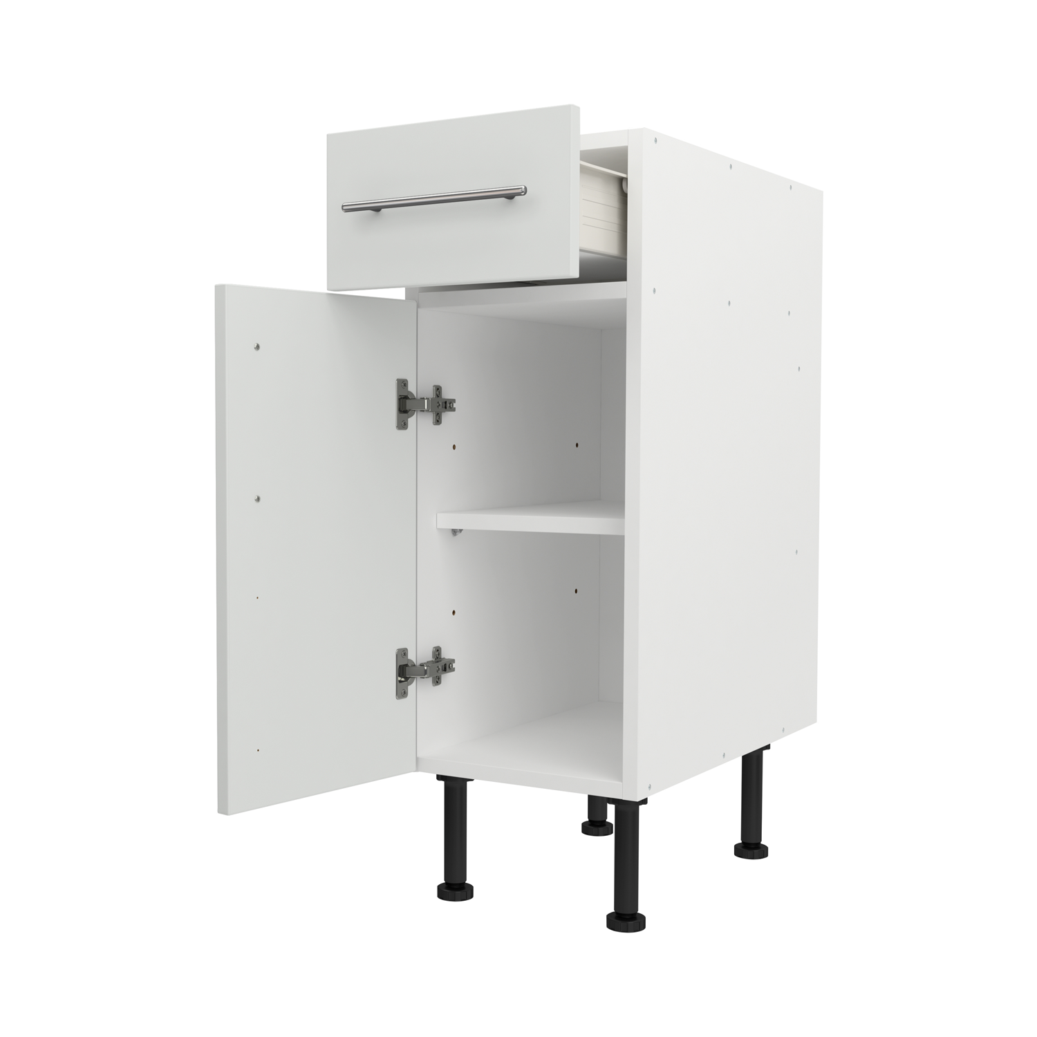 Base Drawerline 300 Assembled Kitchen Unit matt light grey