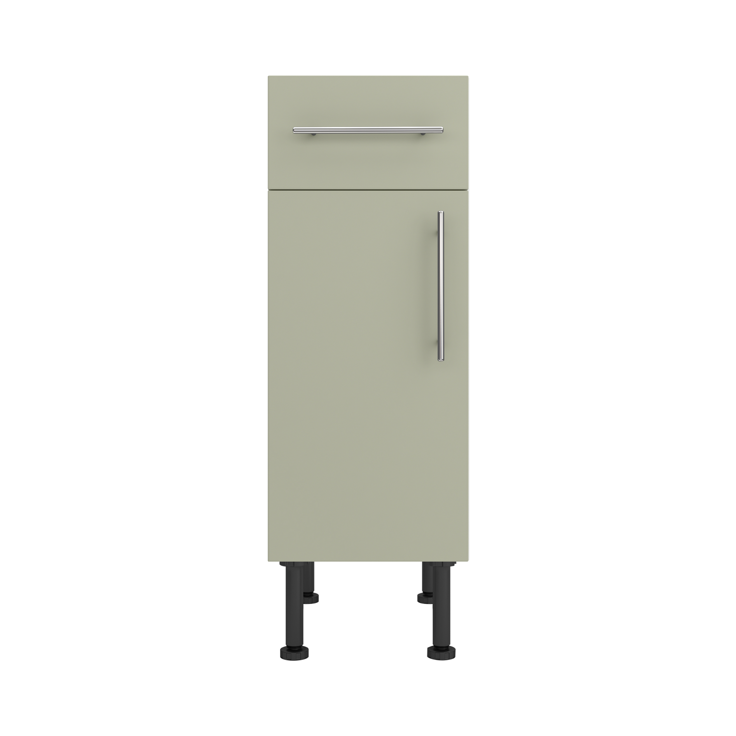 Base Drawerline 300 Assembled Kitchen Unit Matt Sage Green