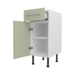Base Drawerline 350 Assembled Kitchen Unit Matt Sage Green