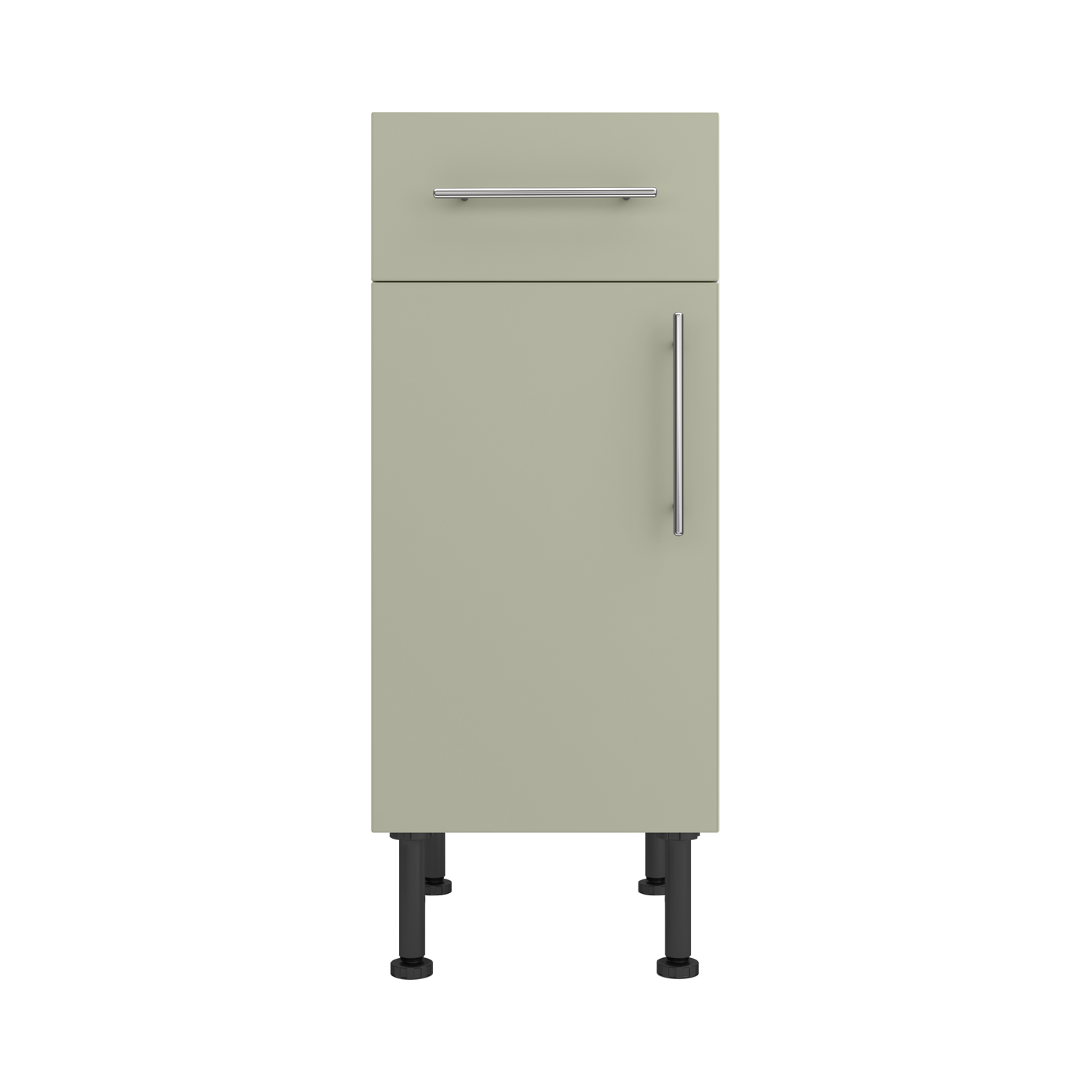 Base Drawerline 350 Assembled Kitchen Unit Matt Sage Green