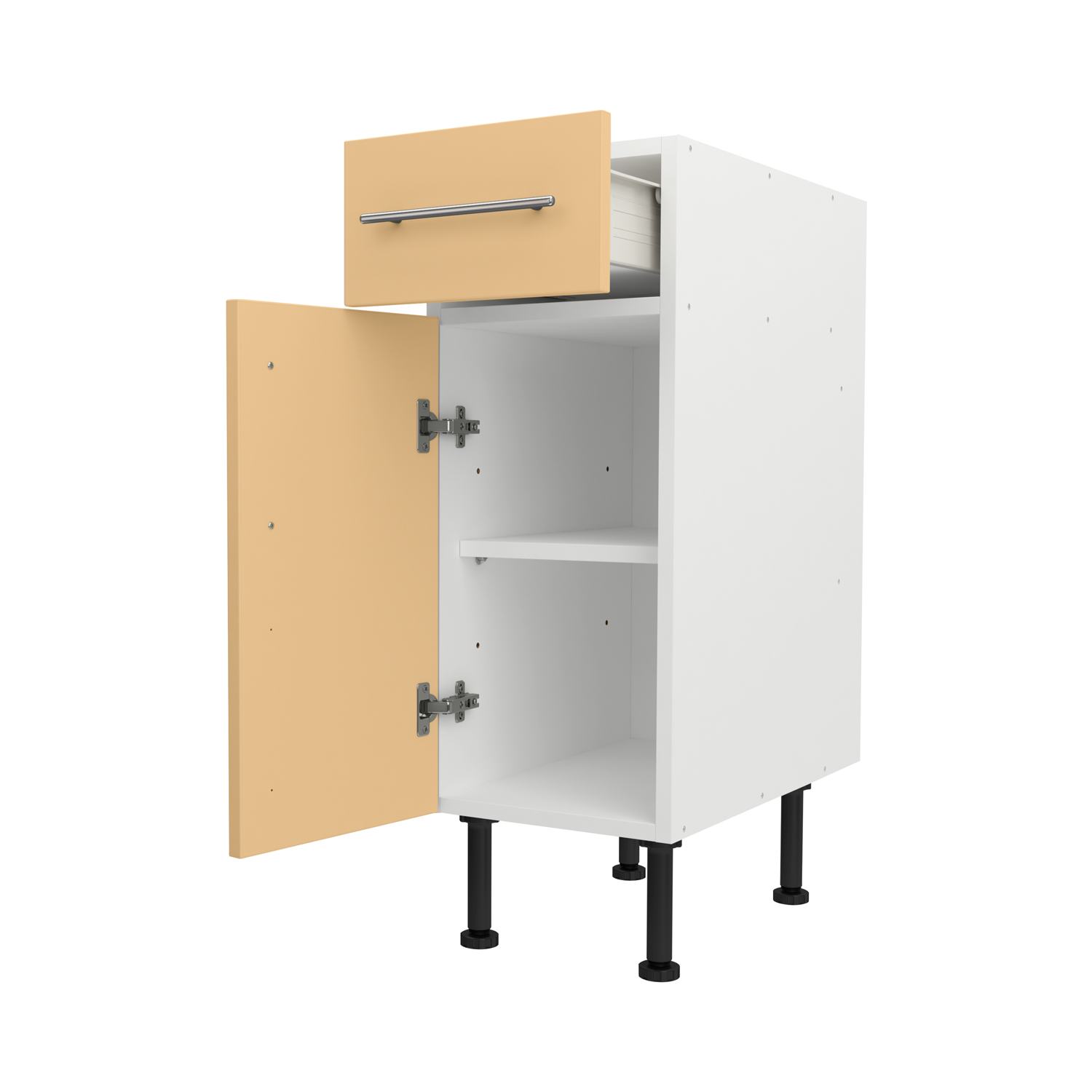 Base Drawerline 300 Assembled Kitchen Unit Matt Sand Yellow