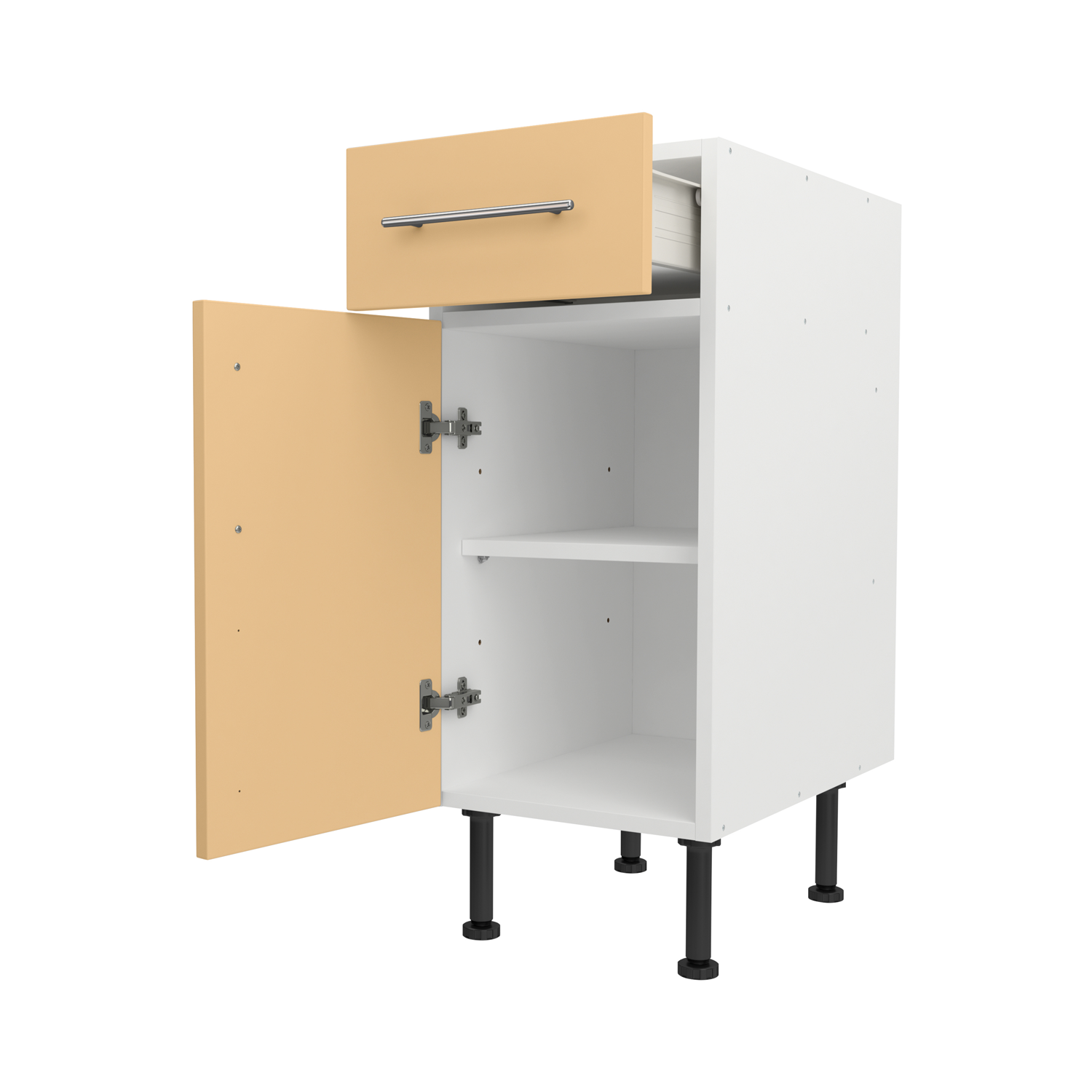 Base Drawerline 350 Assembled Kitchen Unit Matt Sand Yellow