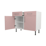 Base Drawerline 1000 Assembled Kitchen Unit Rose Pink