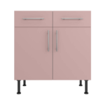 Base Drawerline 800 Assembled Kitchen Unit Rose Pink