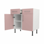 Base Drawerline 800 Assembled Kitchen Unit Rose Pink