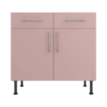 Base Drawerline 900 Assembled Kitchen Unit Rose Pink