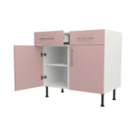 Base Drawerline 900 Assembled Kitchen Unit Rose Pink