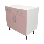 Base Drawerline 900 Assembled Kitchen Unit Rose Pink