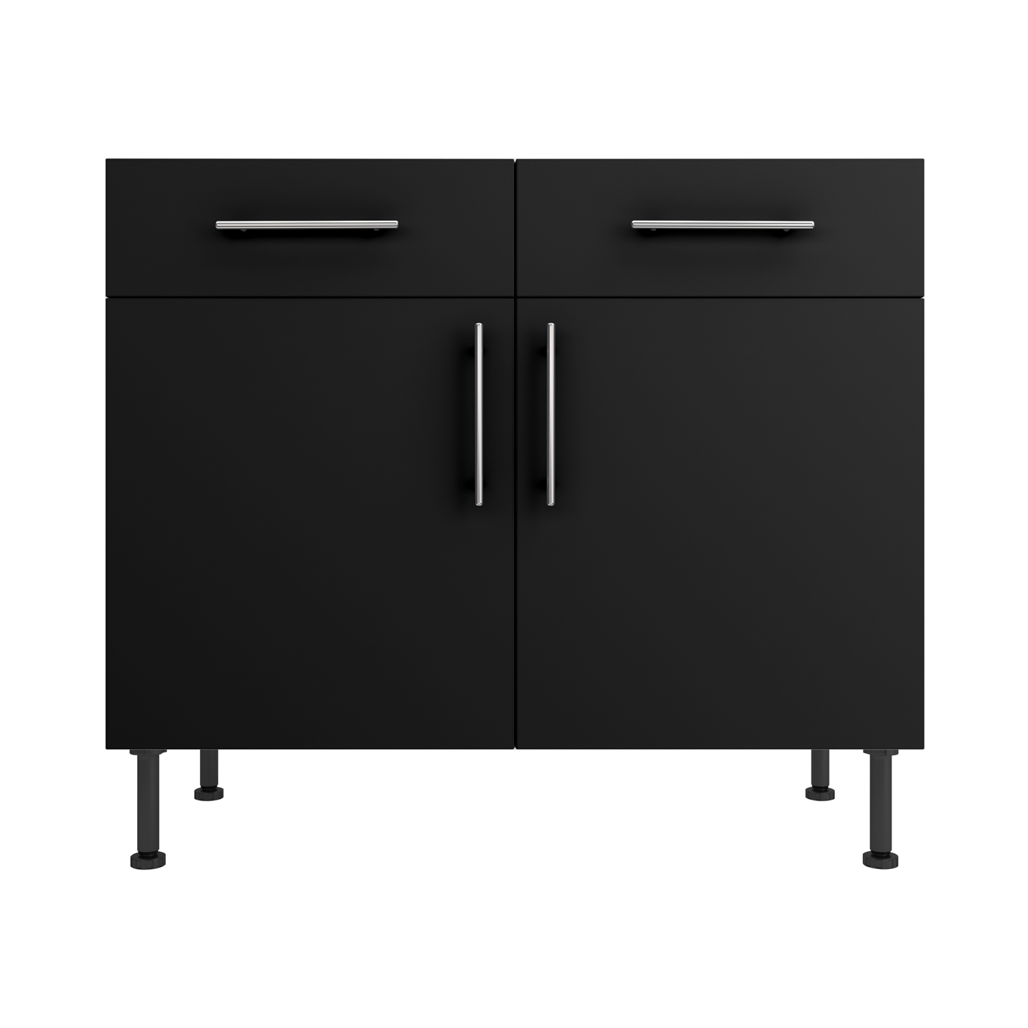 Base Drawerline 1000 Assembled Kitchen Unit Matt Black