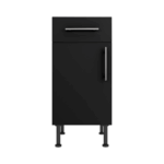 Base Drawerline 400 Assembled Kitchen Unit Matt Black