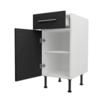 Base Drawerline 400 Assembled Kitchen Unit Matt Black