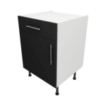 Base Drawerline 600 Assembled Kitchen Unit Matt Black