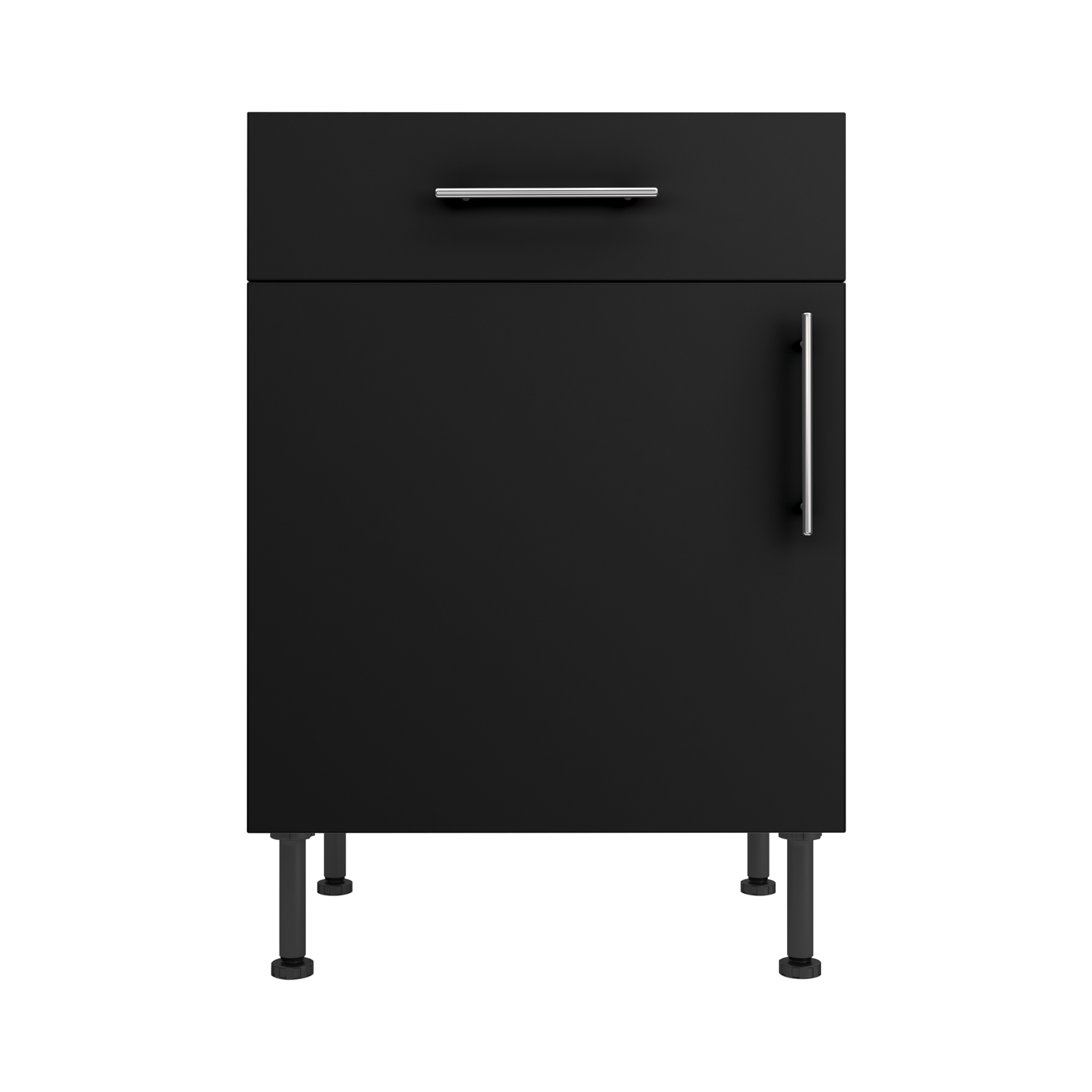 Base Drawerline 600 Assembled Kitchen Unit Matt Black