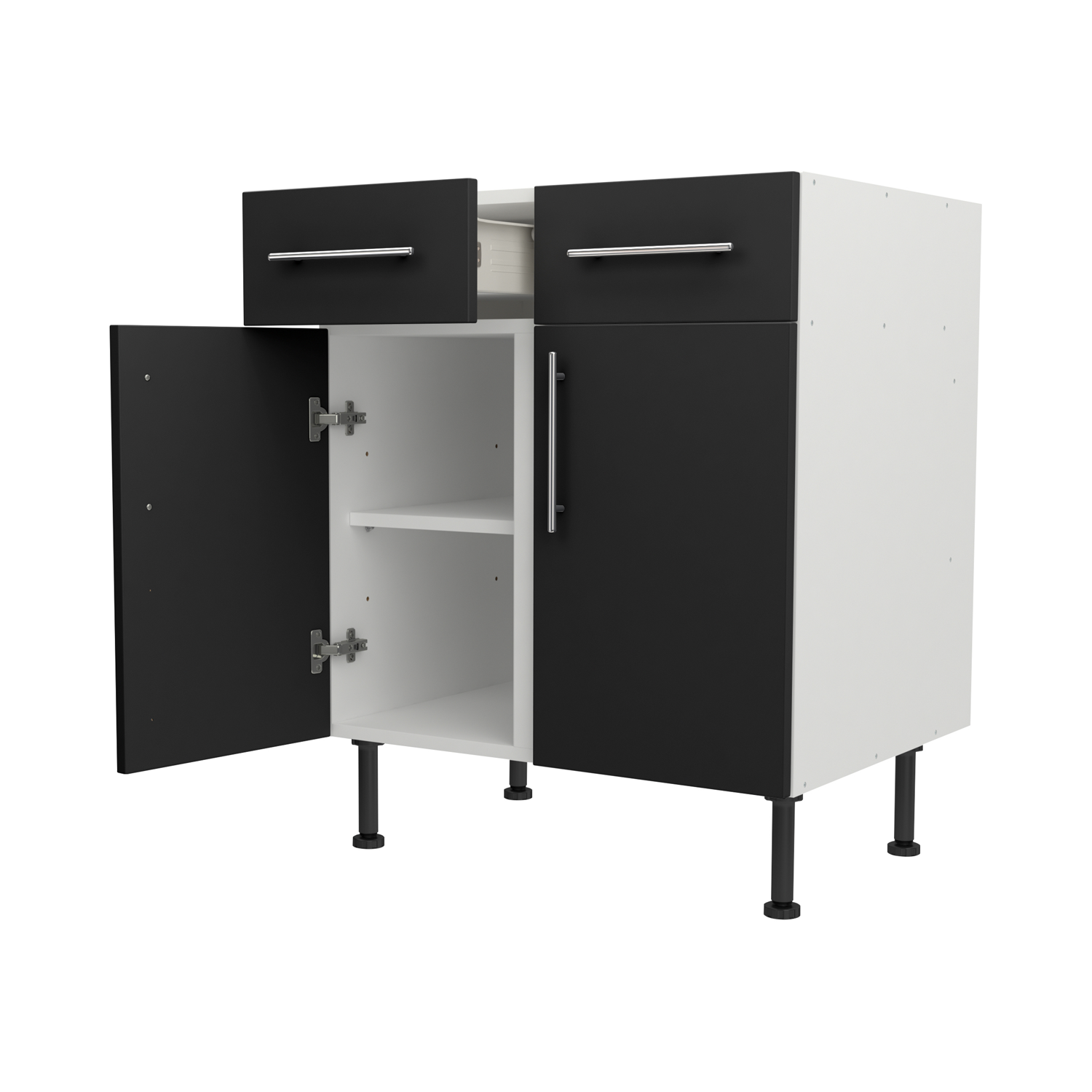 Base Drawerline 700 Assembled Kitchen Unit Matt Black