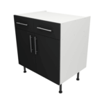 Base Drawerline 800 Assembled Kitchen Unit Matt Black