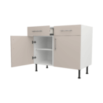 Base Drawerline 1000 Assembled Kitchen Unit Matt Cashmere
