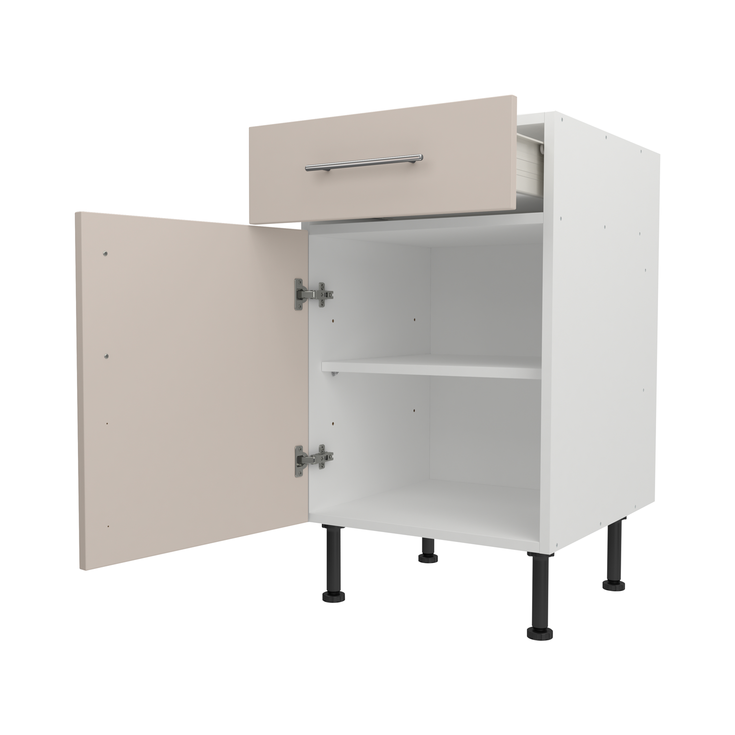 Base Drawerline 500 Assembled Kitchen Unit Matt Cashmere